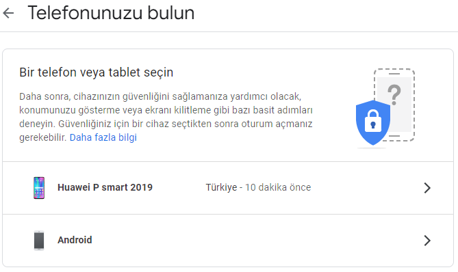 android sessizde kalan telefon nasıl bulunur