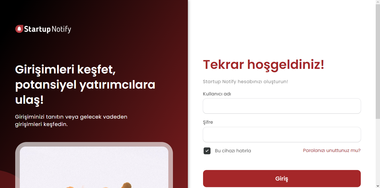 startup notify
